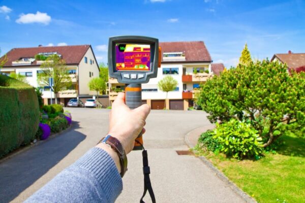 Pomiary kamerą termowizyjną wykrywają mostki termiczne przy różnicy temp. 10–15°C i bez słońca, opadów oraz wiatru; rejestrują tylko temp. powierzchni.